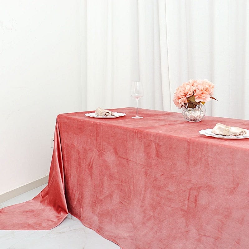 90"x156" Premium Velvet Rectangular Tablecloth