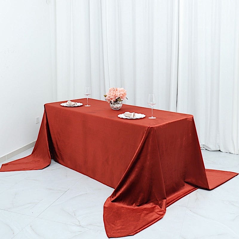 90"x156" Premium Velvet Rectangular Tablecloth