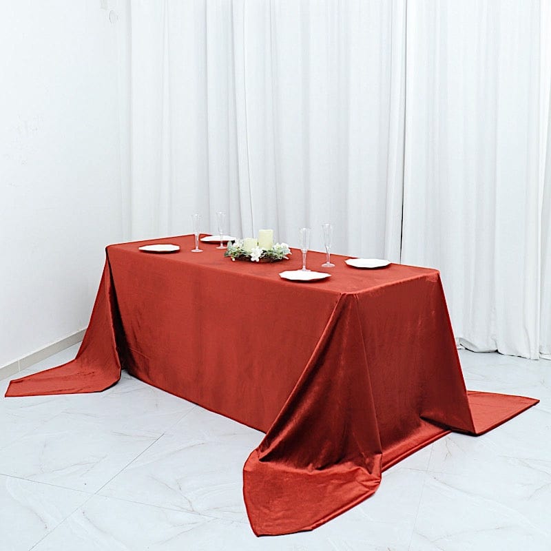 90"x156" Premium Velvet Rectangular Tablecloth