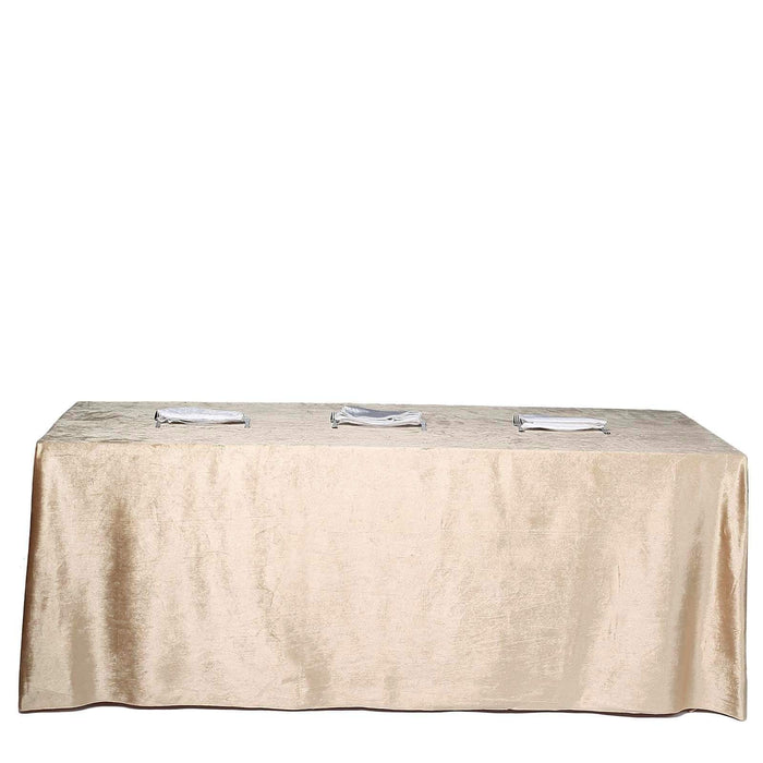 90"x156" Premium Velvet Rectangular Tablecloth TAB_VEL_90156_CHMP