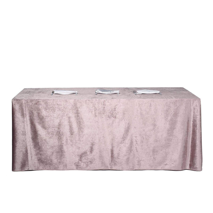 90"x156" Premium Velvet Rectangular Tablecloth TAB_VEL_90156_MAUV