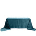 90"x156" Premium Velvet Rectangular Tablecloth TAB_VEL_90156_TEAL