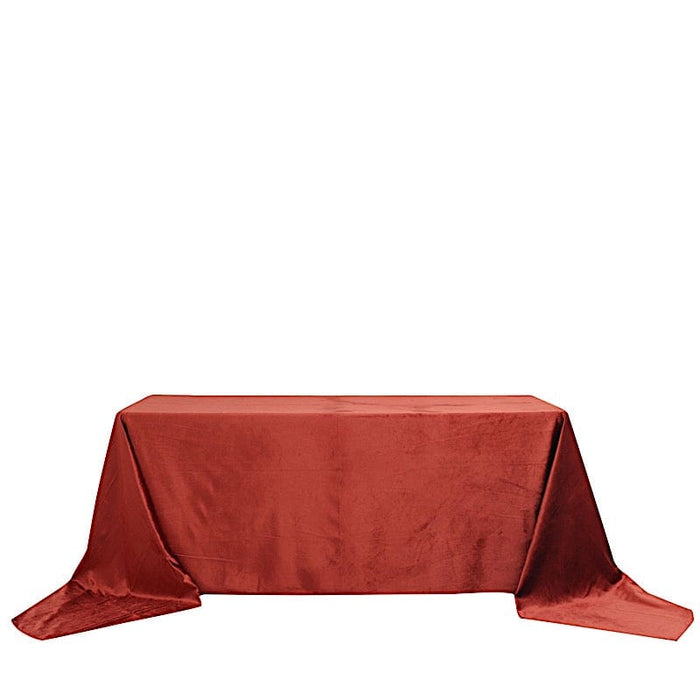 90"x156" Premium Velvet Rectangular Tablecloth TAB_VEL_90156_TERC