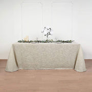90"x156" Rectangular Premium Faux Burlap Polyester Tablecloth