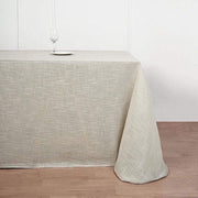 90"x156" Rectangular Premium Faux Burlap Polyester Tablecloth