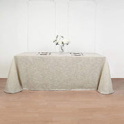 90"x156" Rectangular Premium Faux Burlap Polyester Tablecloth
