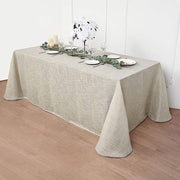 90"x156" Rectangular Premium Faux Burlap Polyester Tablecloth