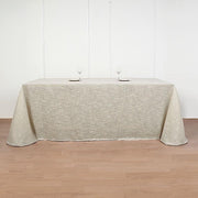90"x156" Rectangular Premium Faux Burlap Polyester Tablecloth