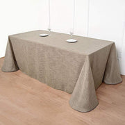 90"x156" Rectangular Premium Faux Burlap Polyester Tablecloth