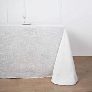 90"x156" Rectangular Premium Faux Burlap Polyester Tablecloth