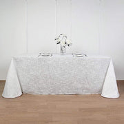 90"x156" Rectangular Premium Faux Burlap Polyester Tablecloth