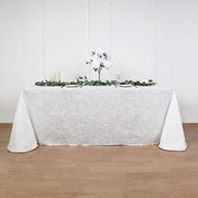 90"x156" Rectangular Premium Faux Burlap Polyester Tablecloth