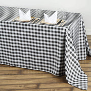 90x132" Checkered Gingham Polyester Tablecloth