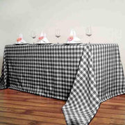 90x132" Checkered Gingham Polyester Tablecloth