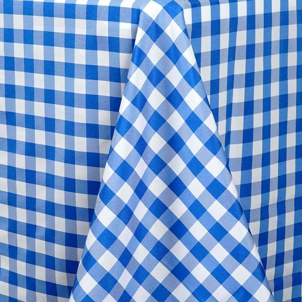 90x132" Checkered Gingham Polyester Tablecloth