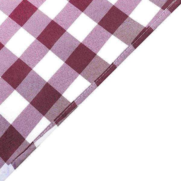 90x132" Checkered Gingham Polyester Tablecloth