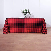 90x132" Checkered Gingham Polyester Tablecloth