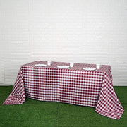 90x132" Checkered Gingham Polyester Tablecloth