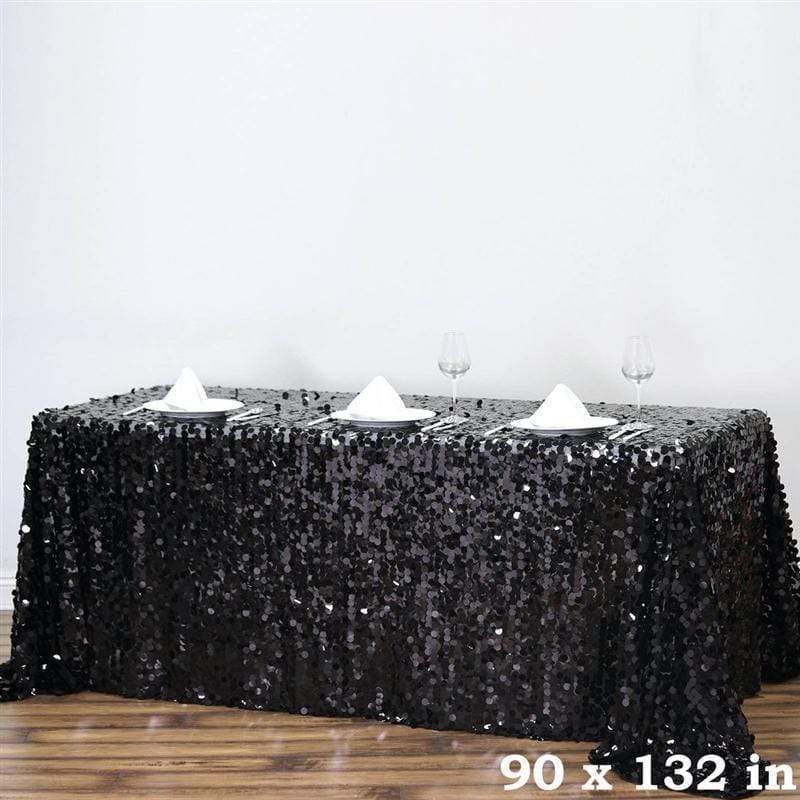 90x132" Large Payette Sequin Rectangular Tablecloth
