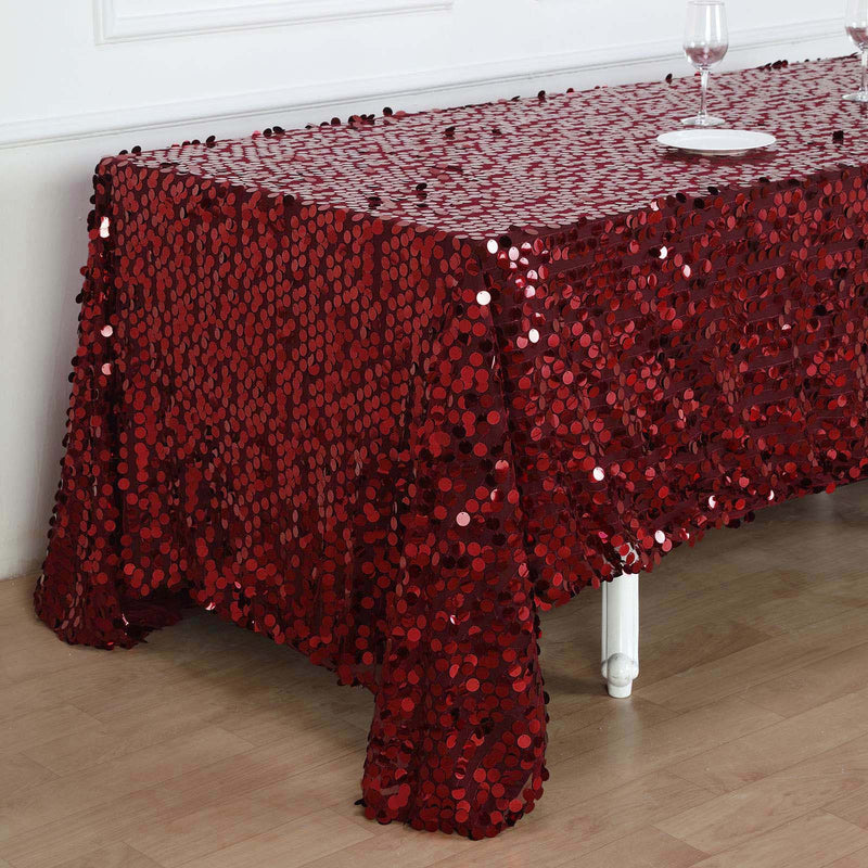 90x132" Large Payette Sequin Rectangular Tablecloth