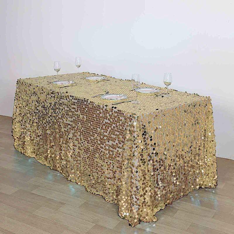 90x132" Large Payette Sequin Rectangular Tablecloth