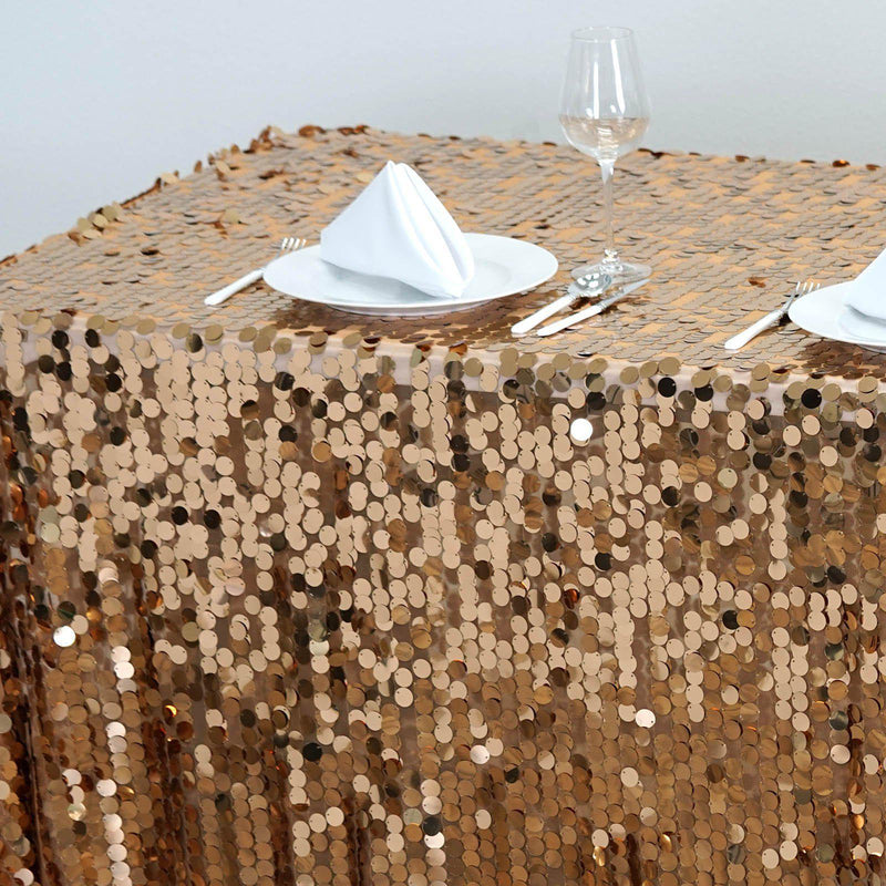 90x132" Large Payette Sequin Rectangular Tablecloth