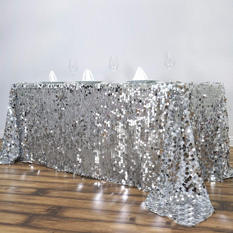 90x132" Large Payette Sequin Rectangular Tablecloth