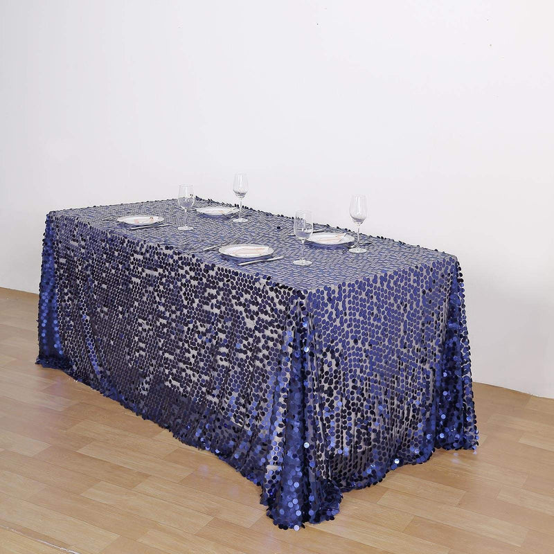 90x132" Large Payette Sequin Rectangular Tablecloth
