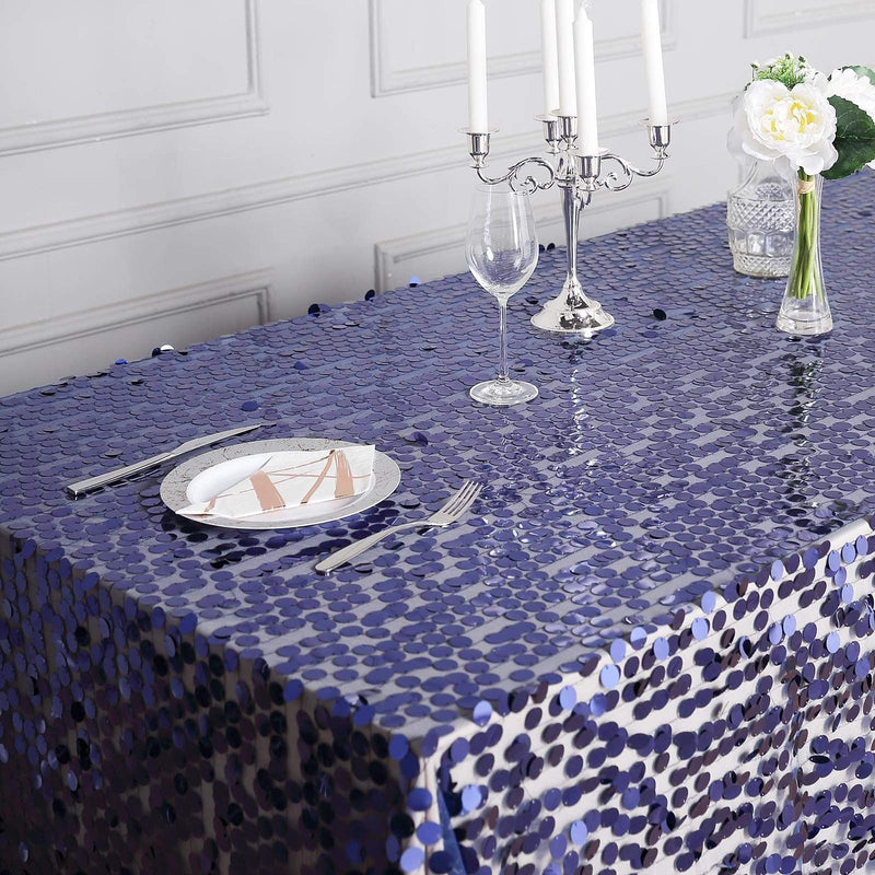 90x132" Large Payette Sequin Rectangular Tablecloth