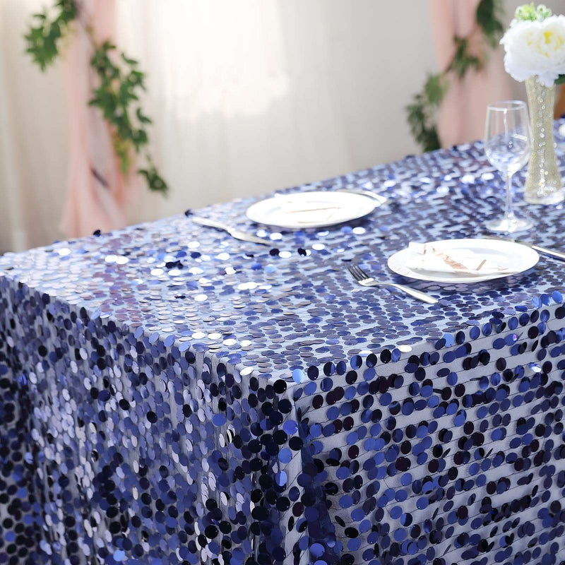 90x132" Large Payette Sequin Rectangular Tablecloth
