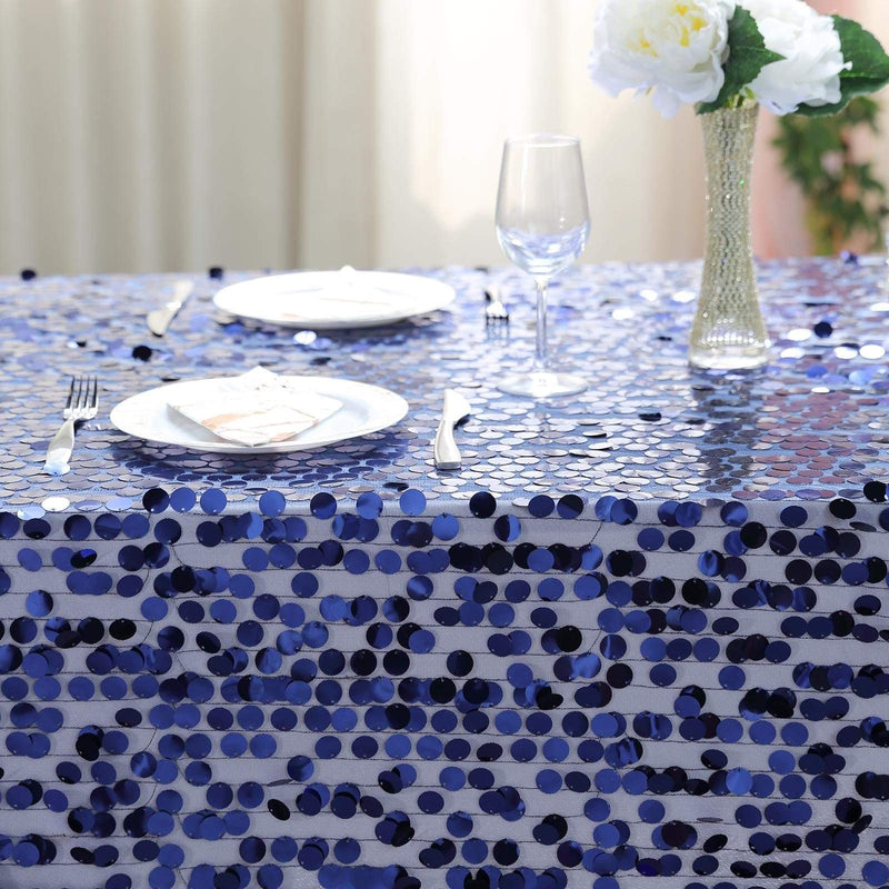 90x132" Large Payette Sequin Rectangular Tablecloth