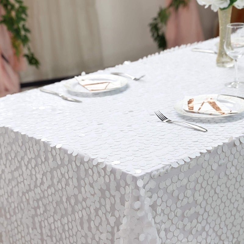 90x132" Large Payette Sequin Rectangular Tablecloth