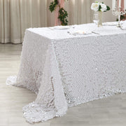 90x132" Large Payette Sequin Rectangular Tablecloth