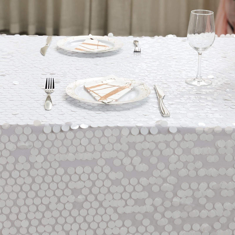 90x132" Large Payette Sequin Rectangular Tablecloth