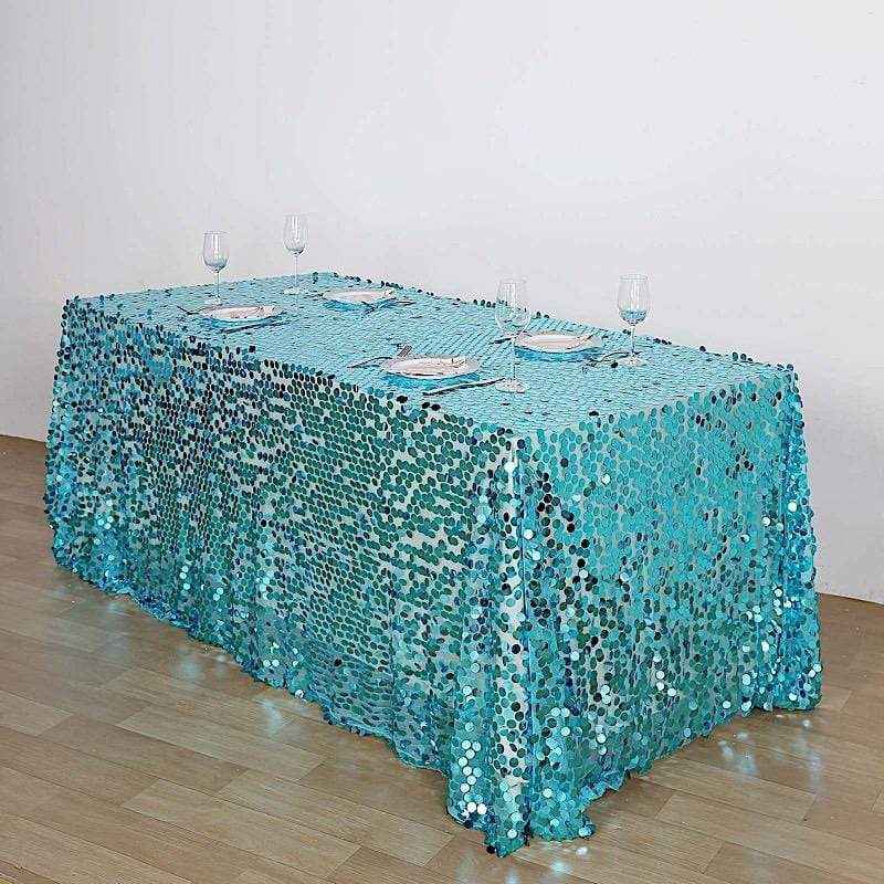 90x132" Large Payette Sequin Rectangular Tablecloth