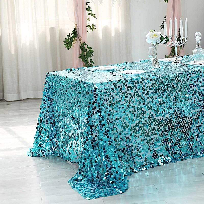 90x132" Large Payette Sequin Rectangular Tablecloth