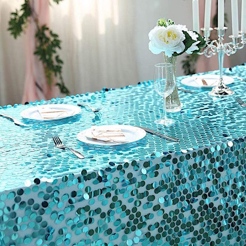 90x132" Large Payette Sequin Rectangular Tablecloth