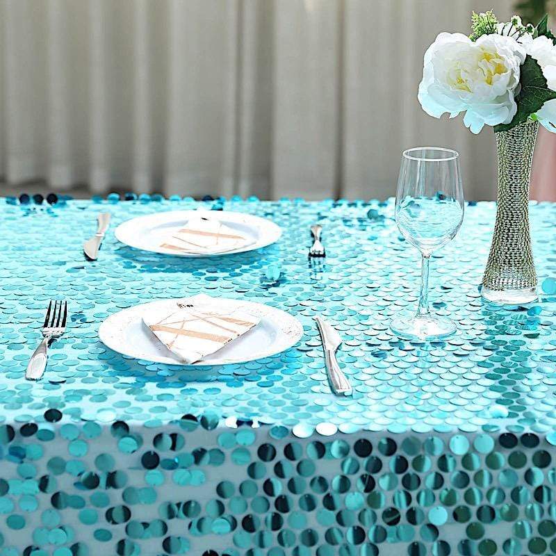 90x132" Large Payette Sequin Rectangular Tablecloth