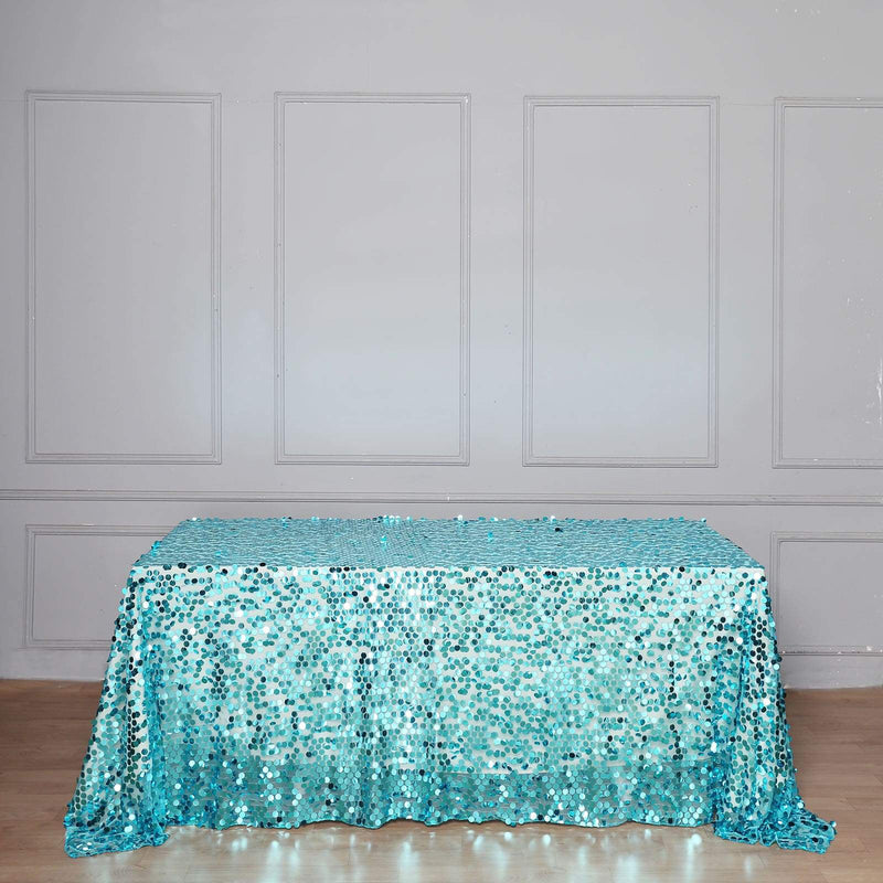 90x132" Large Payette Sequin Rectangular Tablecloth