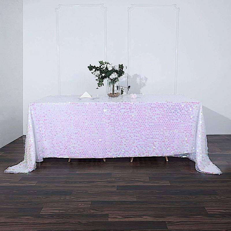 90x132" Large Payette Sequin Rectangular Tablecloth