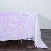 90x132" Large Payette Sequin Rectangular Tablecloth