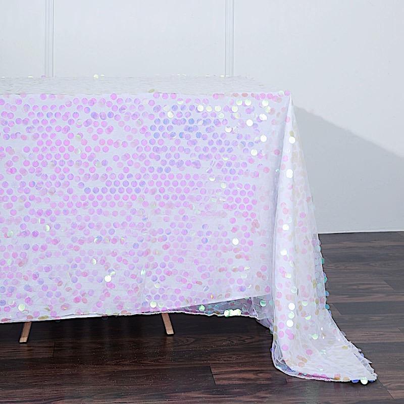 90x132" Large Payette Sequin Rectangular Tablecloth