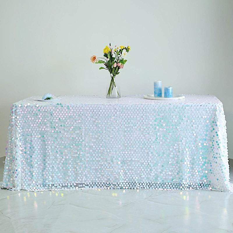 90x132" Large Payette Sequin Rectangular Tablecloth