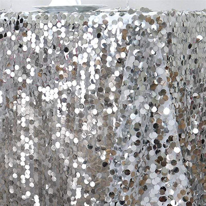 90x132" Large Payette Sequin Rectangular Tablecloth