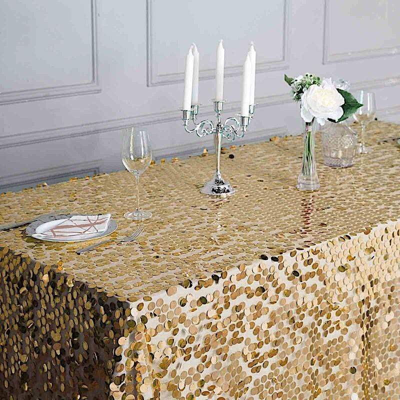 90x132" Large Payette Sequin Rectangular Tablecloth