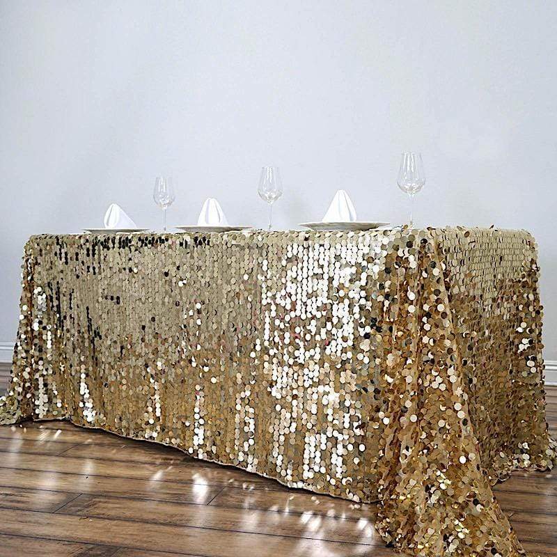 90x132" Large Payette Sequin Rectangular Tablecloth