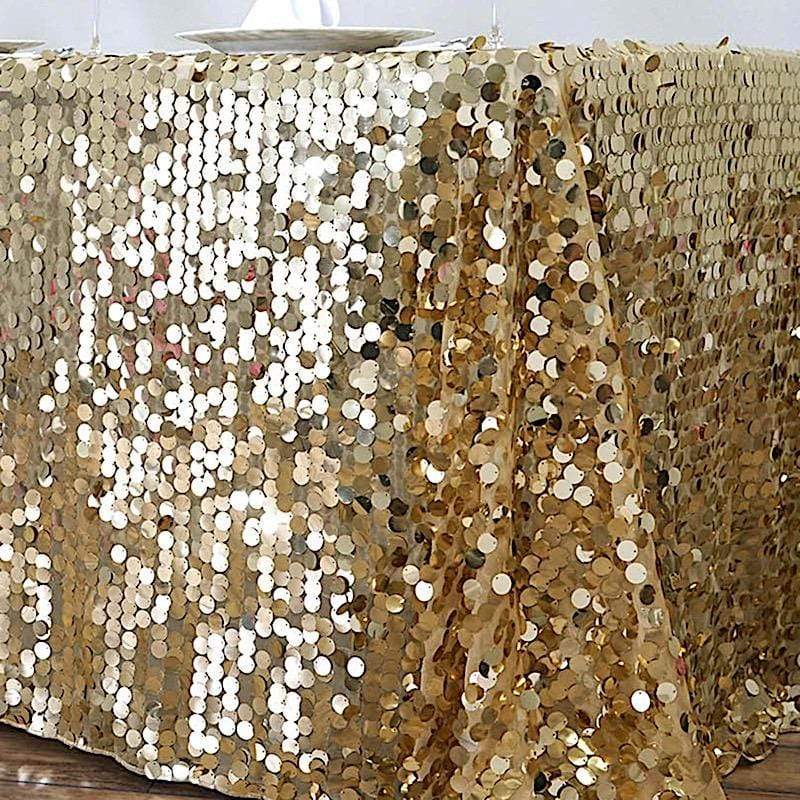 90x132" Large Payette Sequin Rectangular Tablecloth