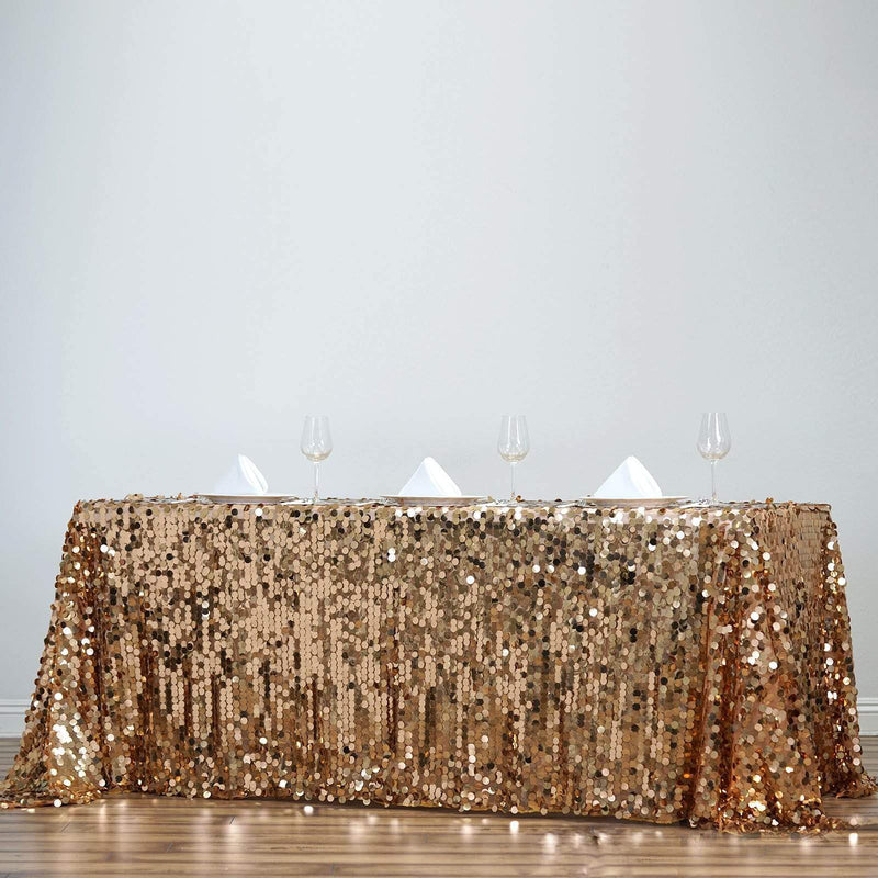 90x132" Large Payette Sequin Rectangular Tablecloth