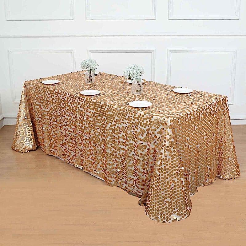 90x132" Large Payette Sequin Rectangular Tablecloth