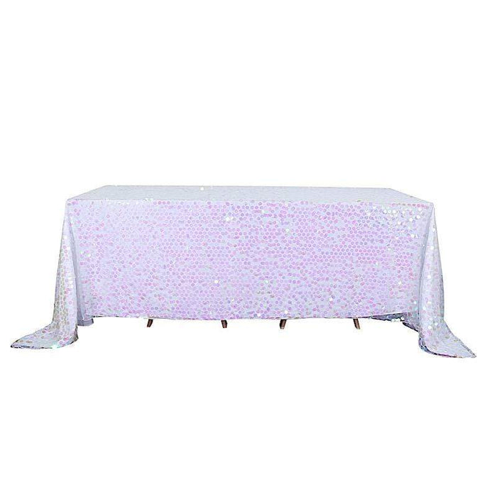 90x132" Large Payette Sequin Rectangular Tablecloth TAB_71_90132_ABW